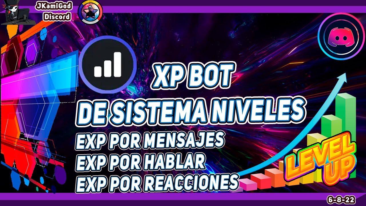 🟣Genial Bot de sistema de niveles XP 📱 Discord 📡 JKamiGod (Bot OFF ...