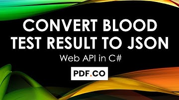How to Convert Blood Test Result to JSON in C# using PDF.co Web API