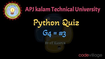 Aktu : Python G4 : #3 Quiz by iit Kanpur #aktu #iit_kanpur #python #demo  #2nd_year #btech #cse #iit