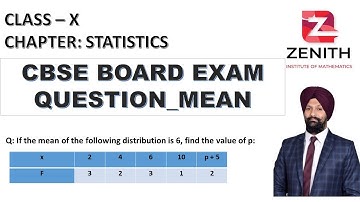 Q: If the mean of the following distribution is 6, find the value of p: