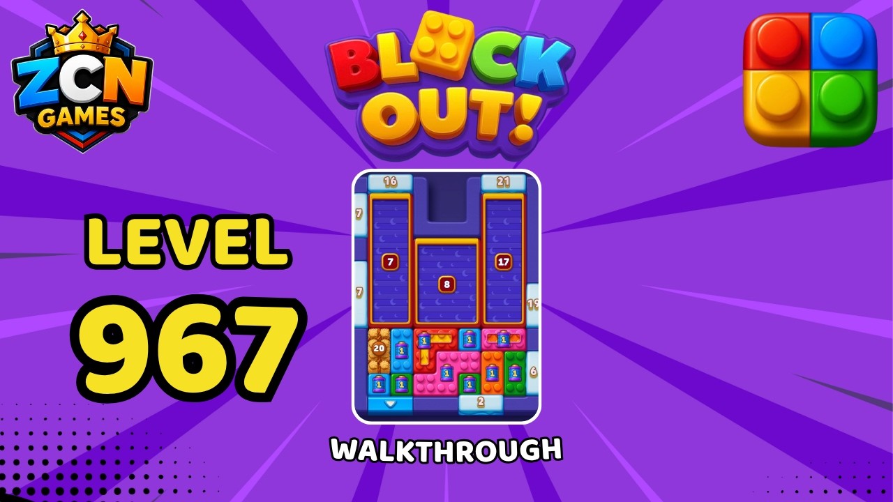 び*る様 ブロックアウト [基板のみ] Block Out Level 967 Walkthrough | Full Solution - YouTube