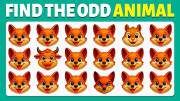 Find the ODD One Out - Animals Edition 🐱🐮🐶| 40 Levels | Easy, Medium, Hard | Cow Quiz
