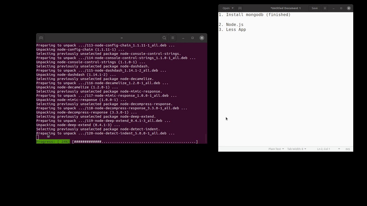 Installation of mongoDB and Nodejs - YouTube