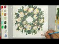 Simple Christmas Wreath Painting