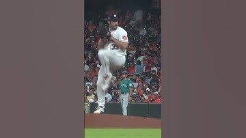 Justin Verlander Slow Motion Pitching Mechanics (3rd Base Side View)