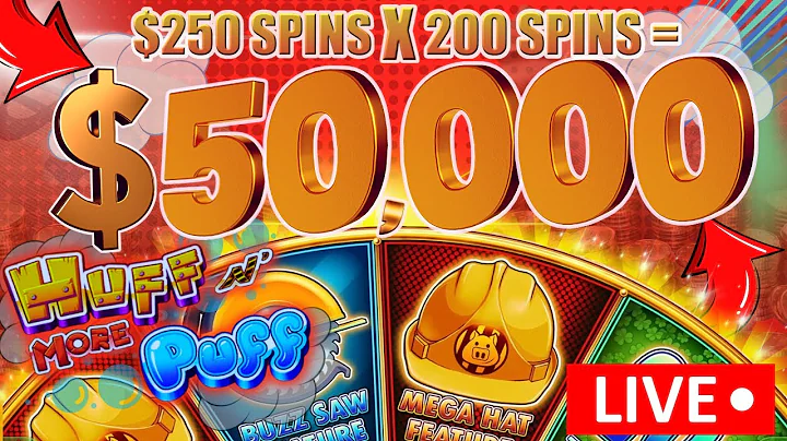 $250 SPINS! LARGEST JACKPOT EVER ON 🚧 Huff N’ More Puff Live Slot Play! $50,000 HIGH LIMIT