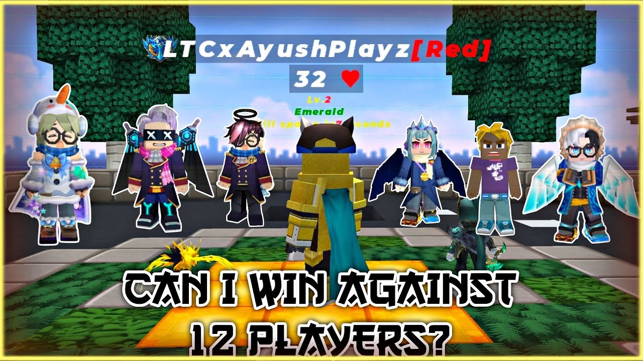 1 Noob vs 12 legendary players |Blockman go|Ayush Playz