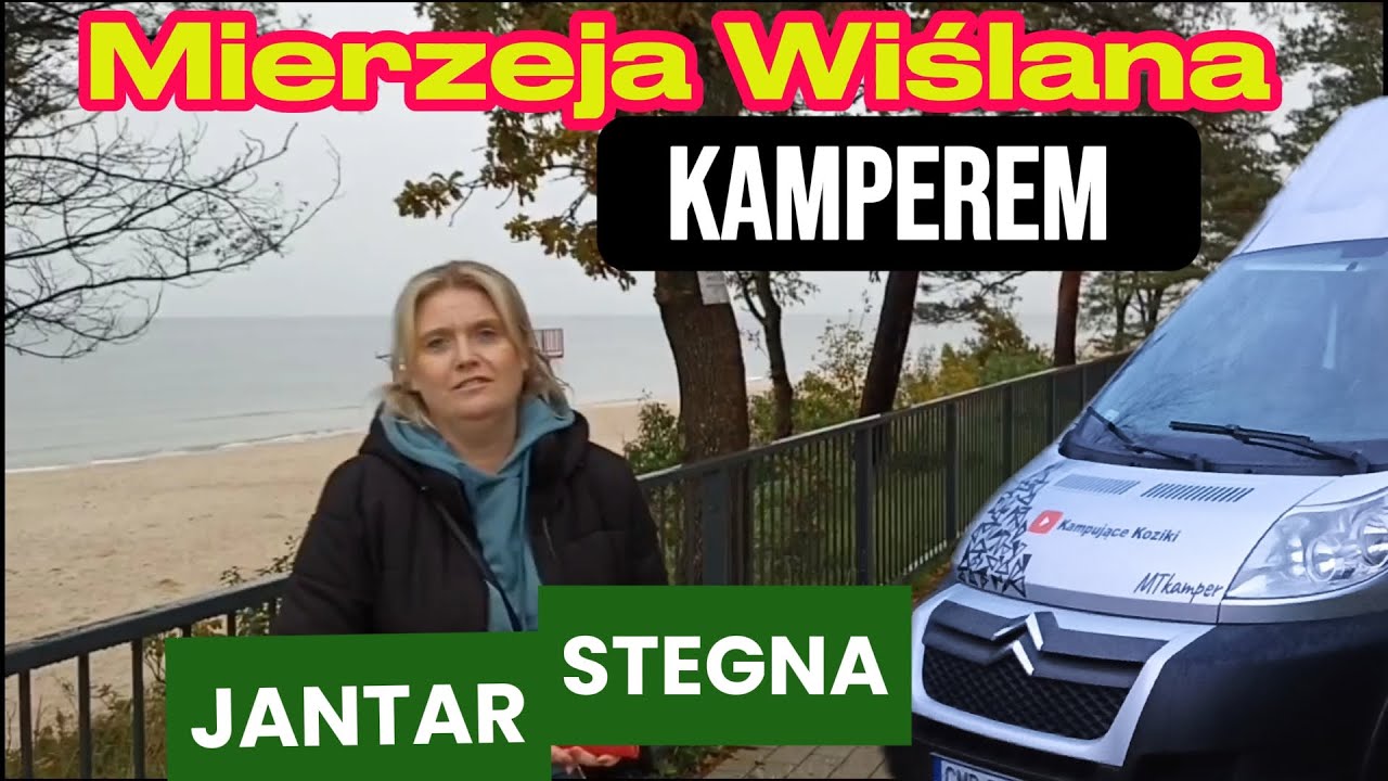 Mierzeja Wiślana Kamperem Stegna po przebudowie promenady.