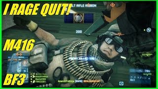 BF3 - I RAGE QUIT! | Annoying players everywhere! | Operation metro (M416)