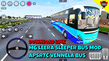 Bus Simulator Indonesia - MG Leera Bus Mod APSRTC Livery  - Download Link - Android Gameplay FHD 852