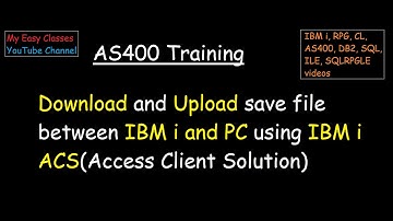 Download and Upload save file between IBM i and PC using IBM i ACS (Access Client Solution)