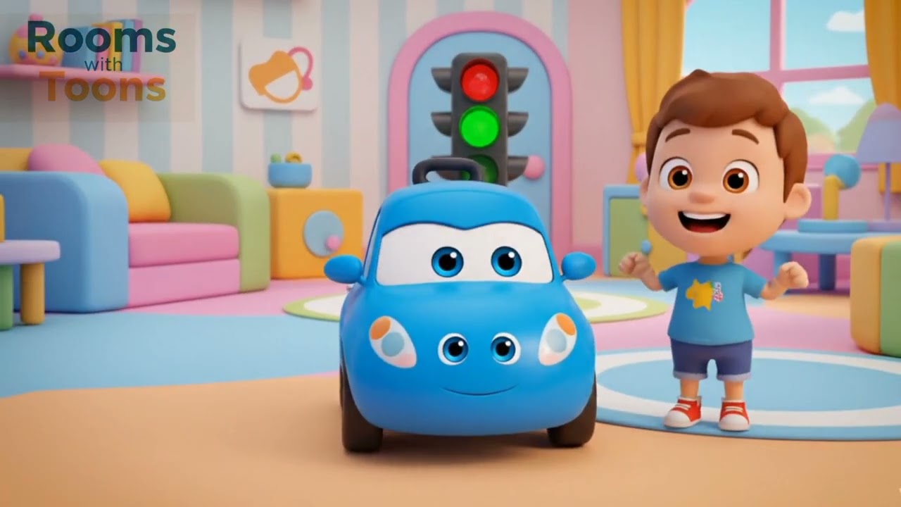 Little Car Go Vroom Vroom 🚦 | Red Light Green Light Song for Kids | Kids Rhymes