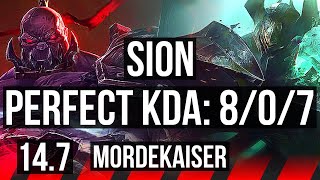 SION vs MORDEKAISER (TOP) | 8/0/7, Legendary | EUW Diamond | 14.7