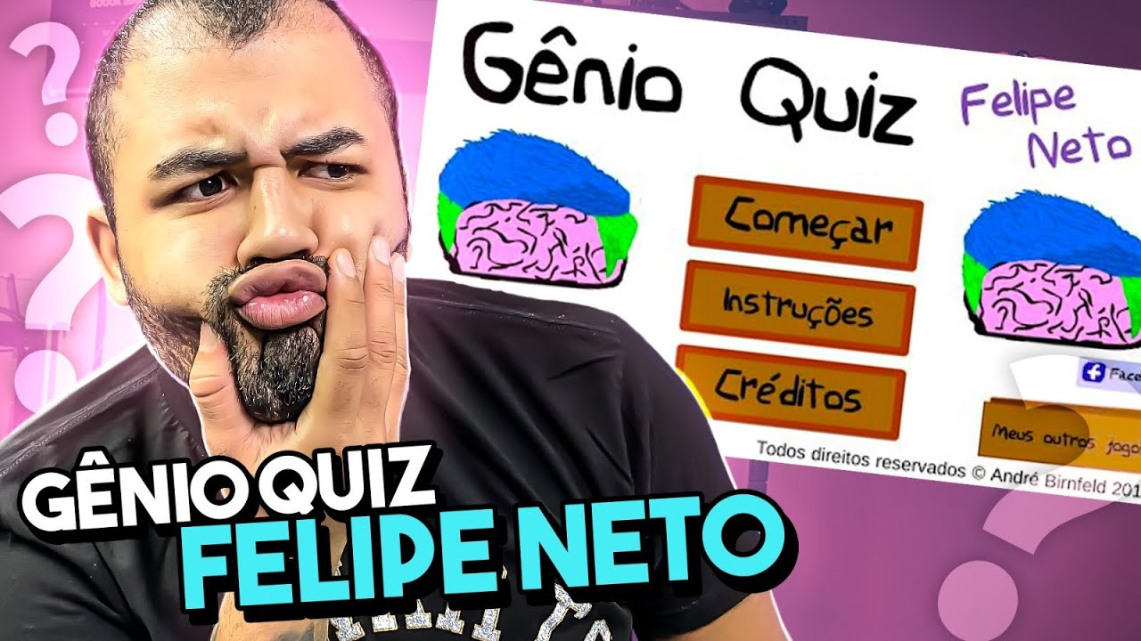 Parte 4 Felipe Neto jogando seu próprio jogo no gênio quiz #fy #foryou