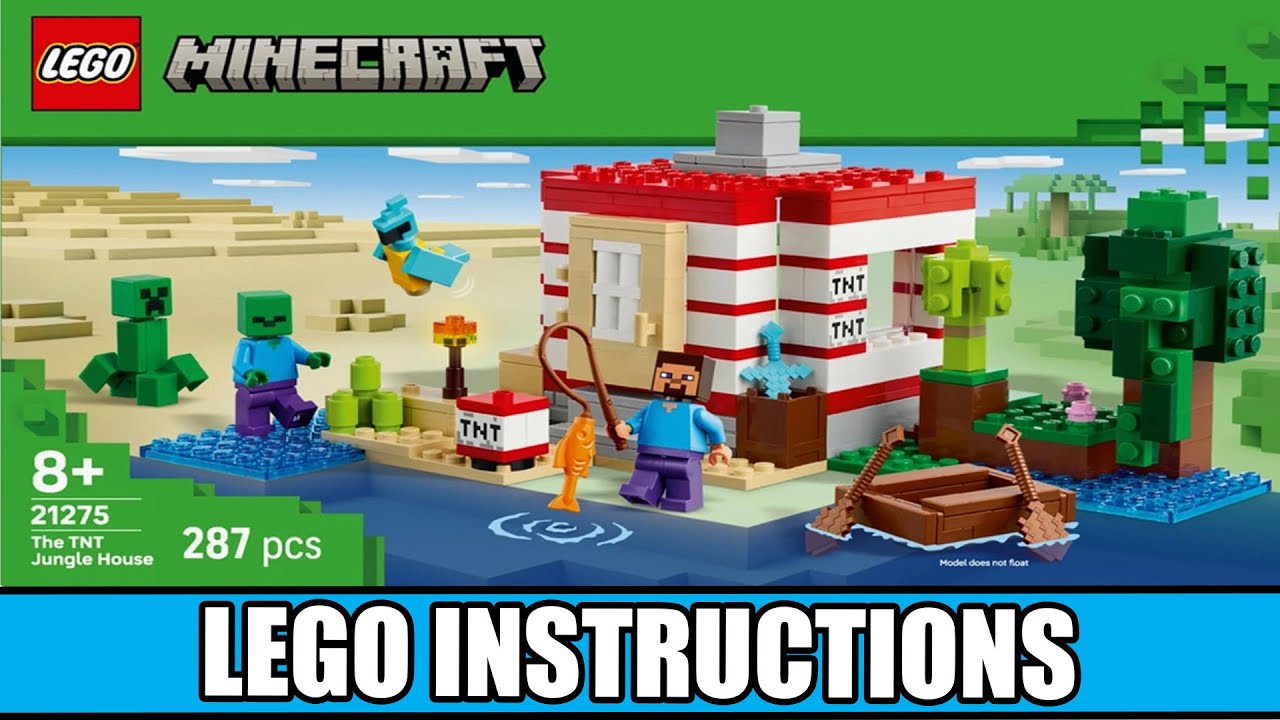 Minecraft - The TNT Jungle House - Minifig-scale LEGO instructions