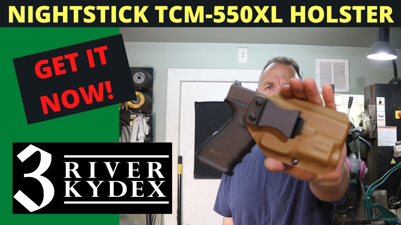 Glock 19 IWB Coyote with Nightstick TCM550XL Weapons Light Holster