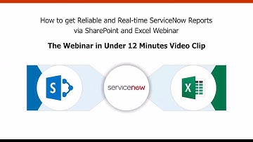 ServiceNow Reporting Webinar via Excel and Sharepoint Condensed 12 min clip