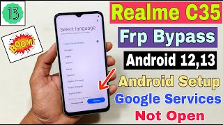 Realme C35 Frp Bypass Without Pc  New Trick  Android Setup Note Open  Apps Not Open  Frp Unlock