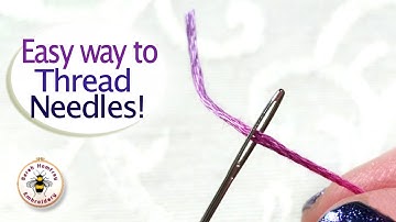 Never use a needle threader again! Easy way to thread your embroidery needles every time!