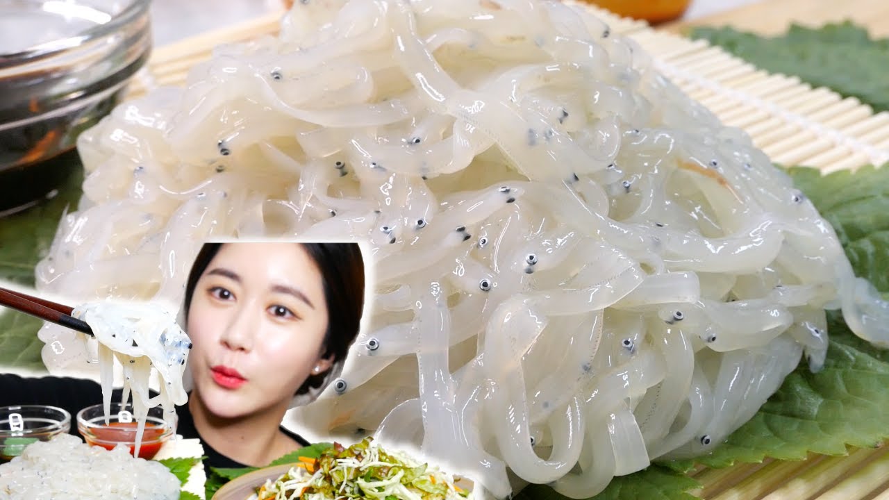 SUB)ASMR 제철 실치회 먹방 [World's Smallest Raw Fish] Real sound Mukbang