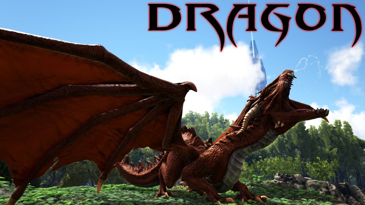 Dragon (MOD) vs Ark Dinos || Ark Battle
