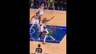 Jaylen Brown's fake hairline gets rubbed off on OG Anunoby's jersey