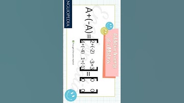 Additive Inverse of a Matrix | Easy Math for Beginners | Class 9 Matrix Basics| Engliopedia