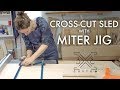 Making a cross cut sled  miter jig  stop block  ttrack  woodworking