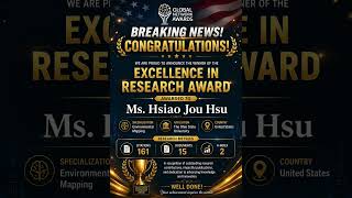 Hsiao Jou Hsu | Environmental Mapping | United States | Excellence in Research Award