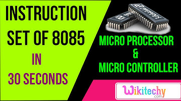 Instruction Set of 8085 | ece Interview Questions | wikitechy.com