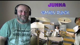 JUNNA - Canon rock [Drum Cover] (REACTION)