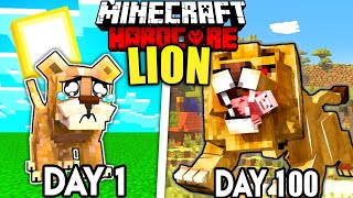 I Survived 100 Days as LION in Minecraft Hardcore (Hindi)