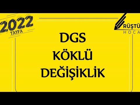 DGS’de Köklü Değişiklik | RÜŞTÜ HOCA