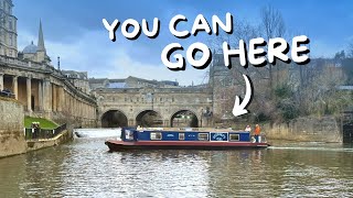 Driving our narrowboat off the map in Bath | Pulteney Bridge  112