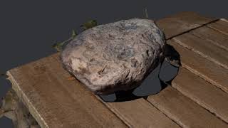 Outdoor 3D reconstructed rock in Meshroom