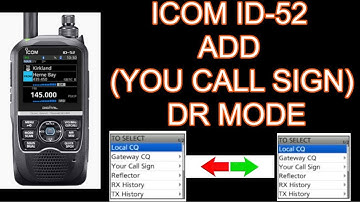 ICOM ID -52 Add (Your)Callsign in Reflector DR mode for Remote Command Jumbo Hotspot