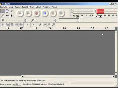 Snemanje zvoka z mikrofonom (Audacity)