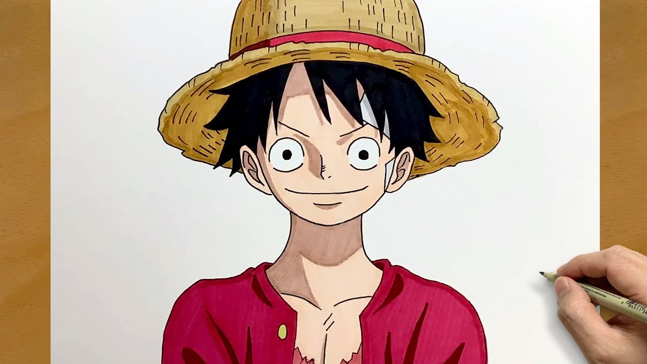 How to Draw Monkey D. Luffy from One Piece || Step by Step Drawing ...