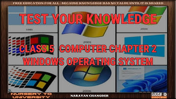CLASS 5  COMPUTER CHAPTER 2 WINDOWS OPERATING SYSTEM