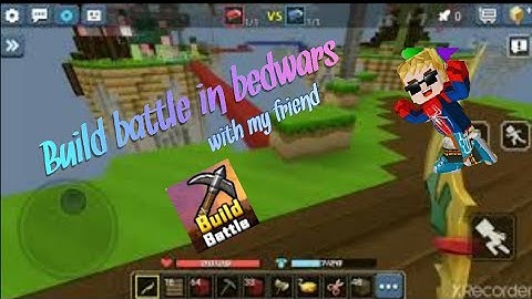 Playing build battle with my friend in bedwars! (Blockman go Blocky mods).