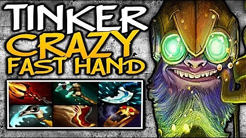 Genius Tinker Counter Item Build easy way to escape in root stun ! Dota 2 7.28b Tinker Gameplay.