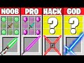 Minecraft Battle: STAR WARS LIGHTSABER CRAFTING - NOOB vs PRO vs HACKER vs GOD (Animation)