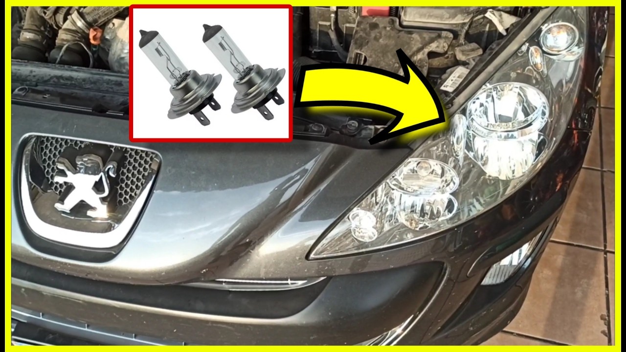 Como Cambiar Bombilla Faro Delantero | Peugeot 308 | Luz De Cruce 