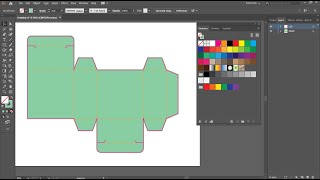 Шаблон(выкройка) простейшей коробки в Иллюстраторе