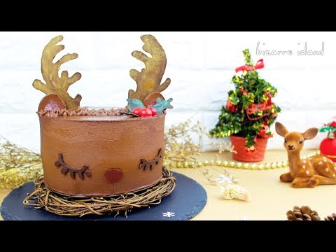 DIY Baileys Irish Cream & Chocolate Mousse Reindeer Cake for Christmas🎄 | d for delicious
