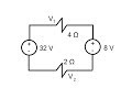 Circuito, utilizando divisor de voltaje, ley de ohm, y ...