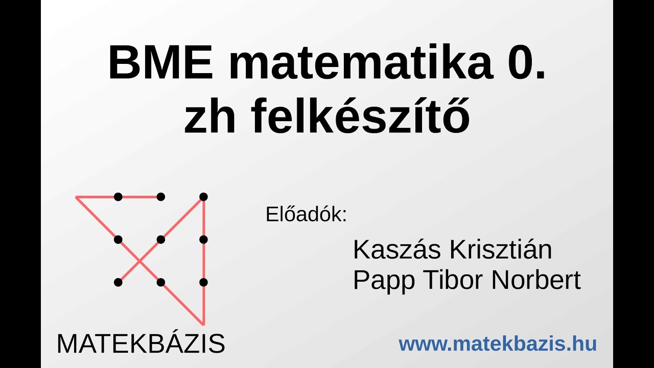 BME matematika 0. zh felkészítő - YouTube