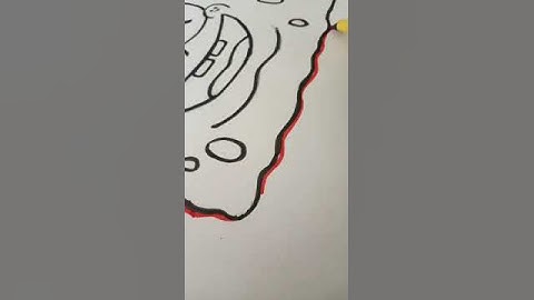 Drawing |SpongeBob| in glitch effect |satisfying #shorts