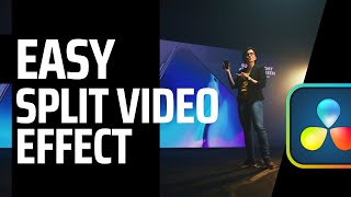 Split Video Text Reveal DaVinci Resolve
