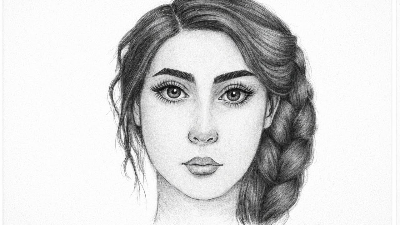 Realistic Pencil Portrait Drawing | Step by Step Hair & Eyes Tutorial